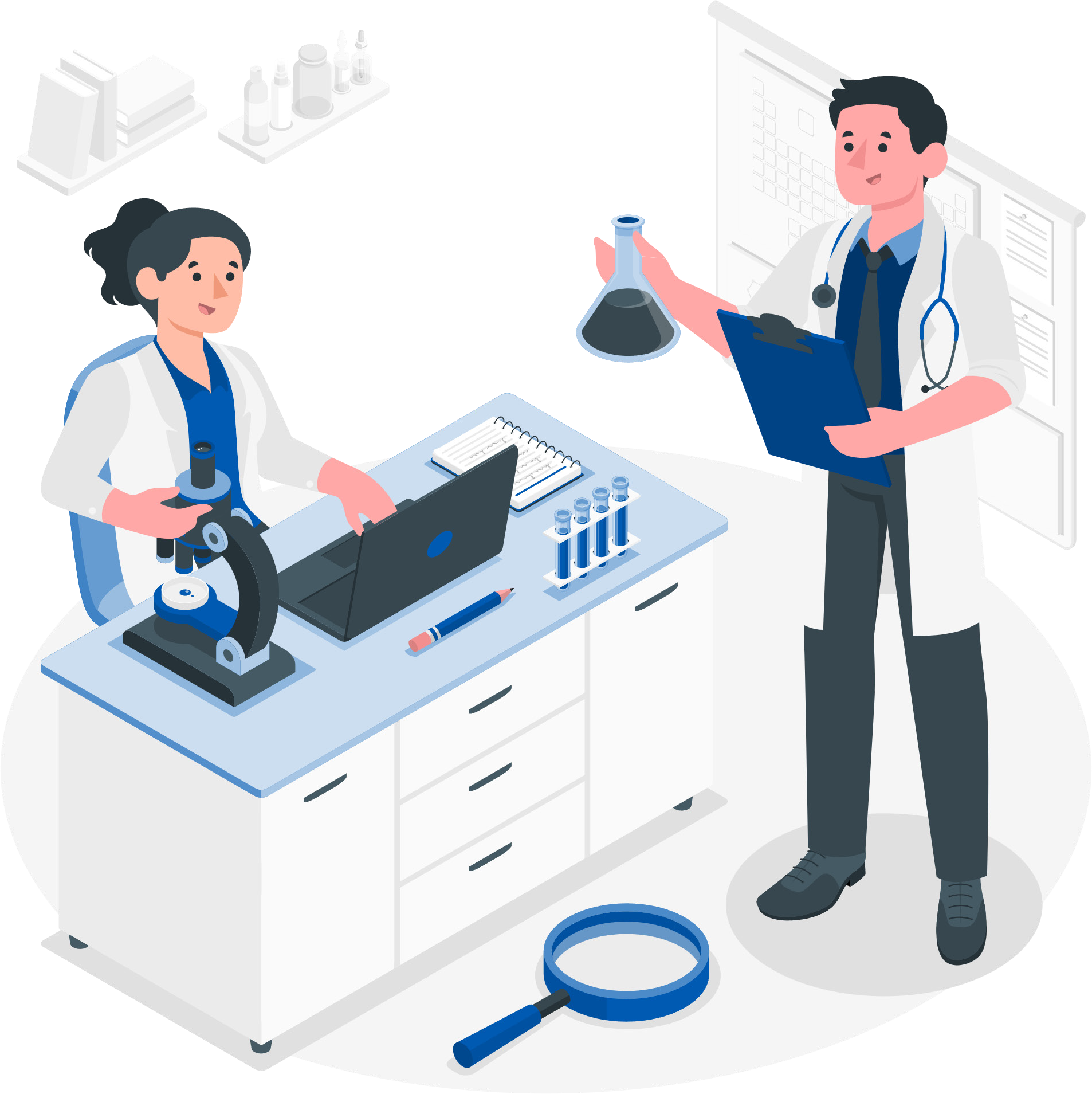 Trained compounding staff at work